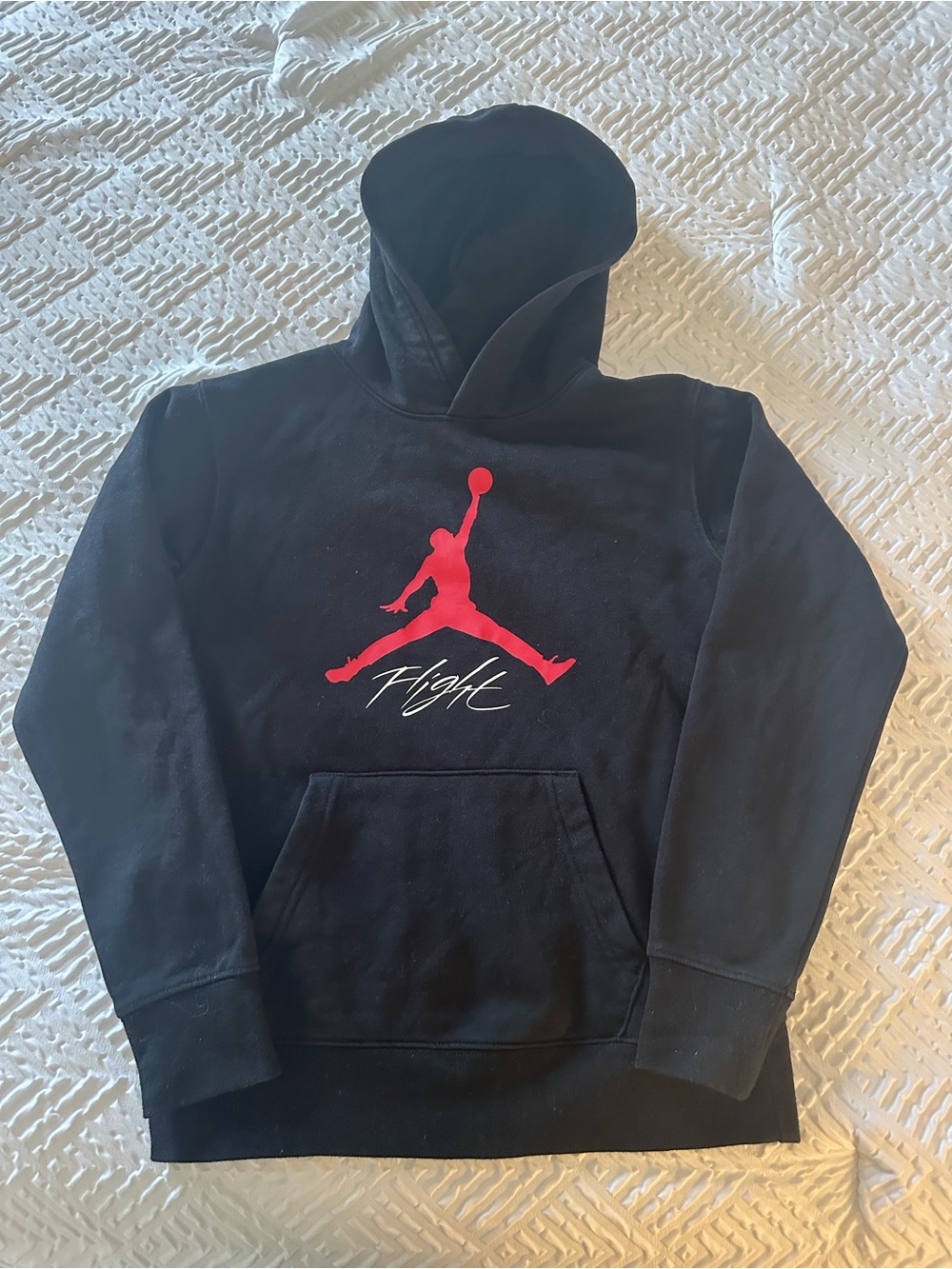 Jordan Black Hoodie with Red Jumpman Graphic